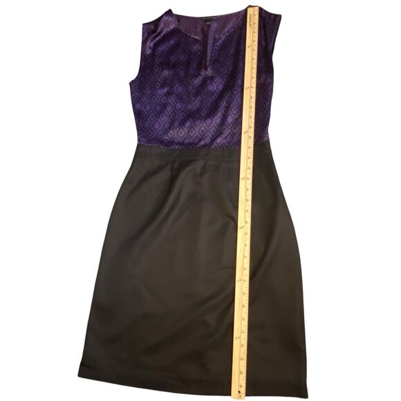 Banana Republic Factory Purple And Black Silky Lightweight Sleeveless Dress Sz 0 - Picture 12 of 12
